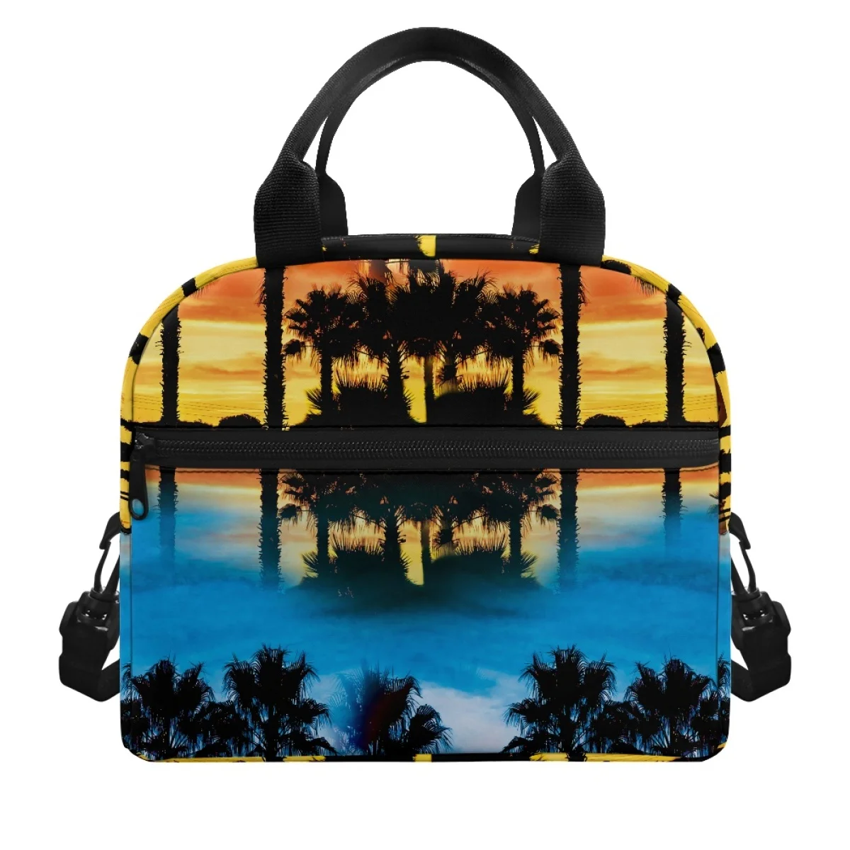 

FORUDESIGNS Fashion Lunch Bags For Women Sunset Beach Coco Print Thermal Children's School Lunch Box Traveling Termica