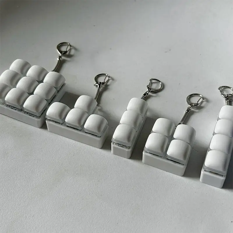 Bread Design Fidget Keychain Bread Shape Keycap Key Button Stress Relief Toy For Office School Desktop Anxiety Release