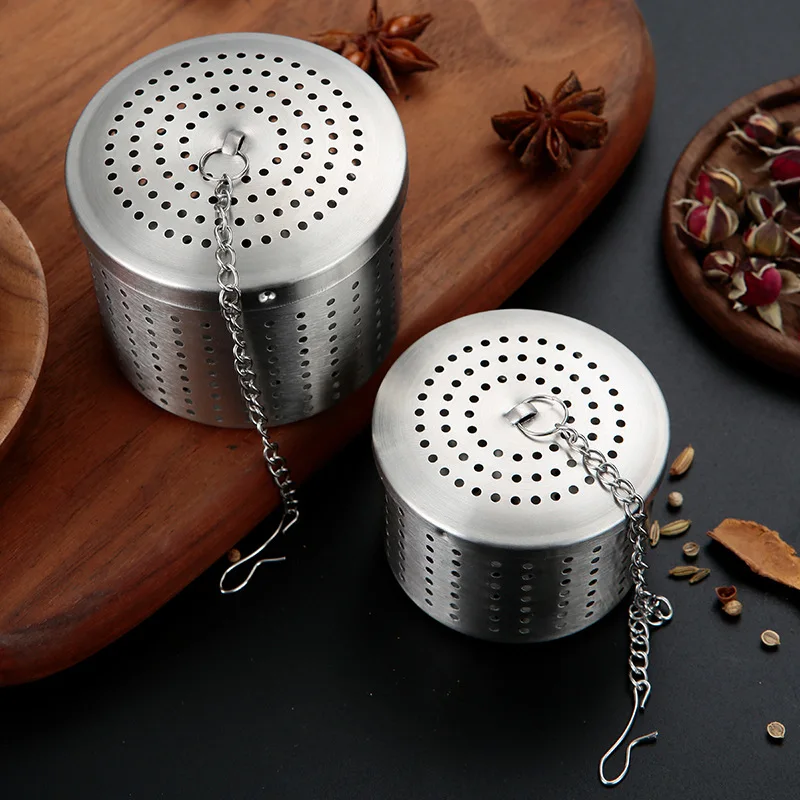 2 Sizes Fine Mesh Stainless Steel Tea Leaves Infuser Herbal  Spice Strainer Seasoning Ball Filter Kitchen Teaware Accessories