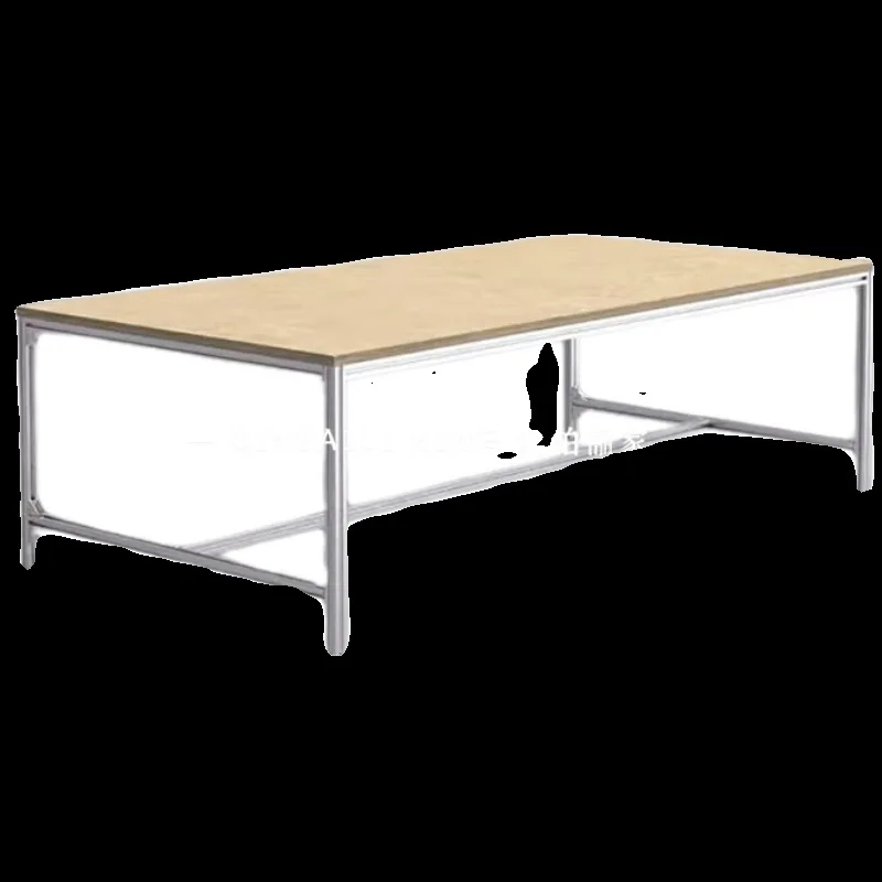

Conference table simple modern birch home dining table desk aluminum profile office table and chair combination marine board