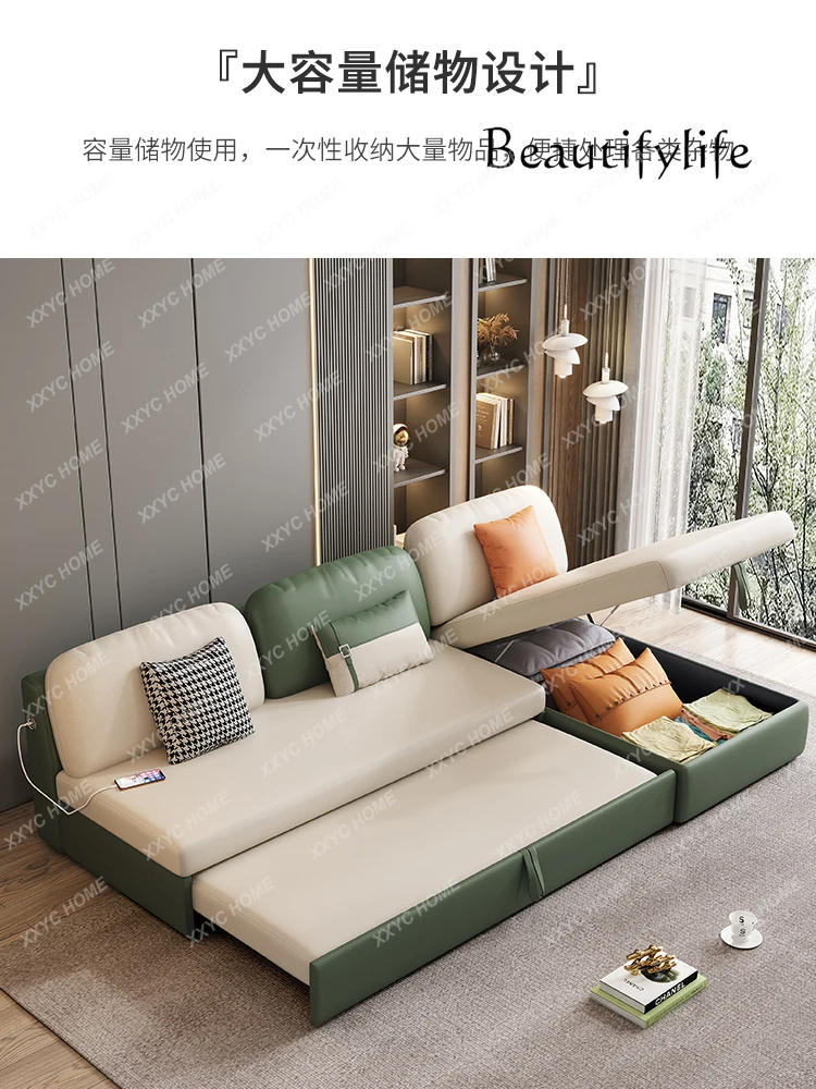 TT Fabric light luxury armless corner sofa  dual-purpose bed can be stored function technology cloth concubine sofa bed