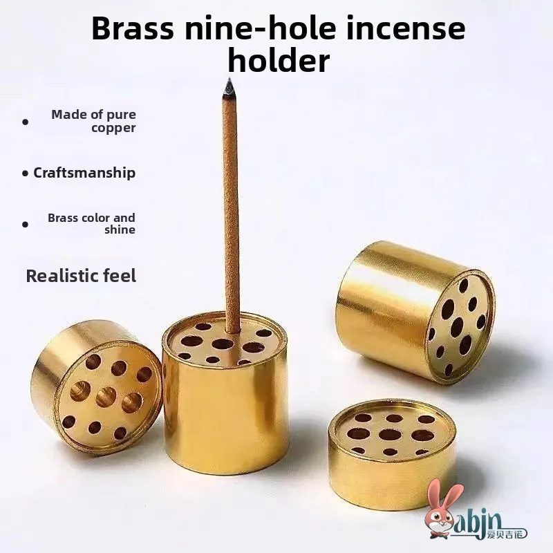 

Подставка для благовоний из чистой меди, буддийская, для просветления, с девятью отверстиями, большая, многофункциональная, креативная, для домашнего декора, из латунной проволоки