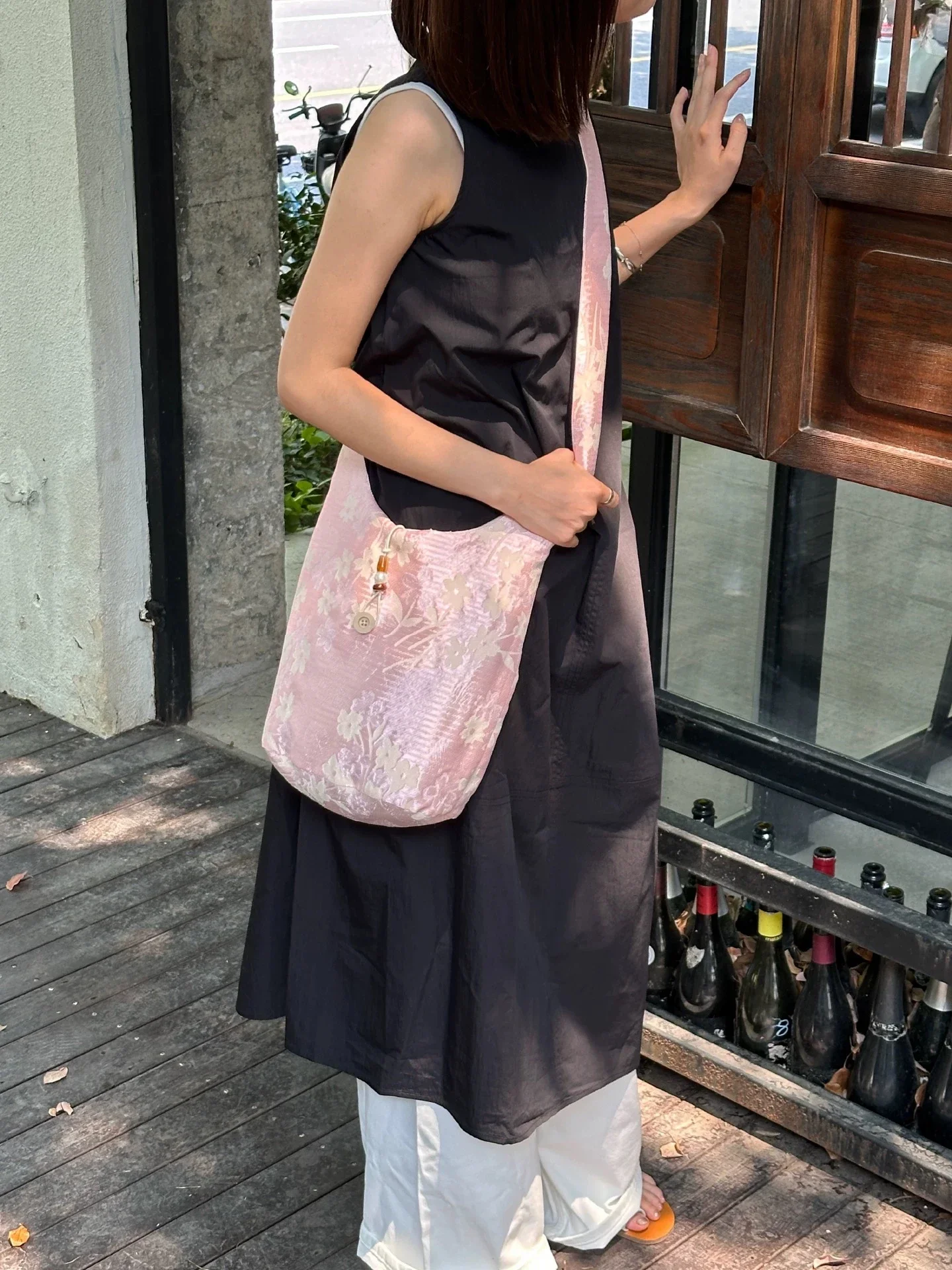 

Double Sided Long Shoulder Strap New Retro Canvas Bag Single Shoulder Crossbody Bags for Women