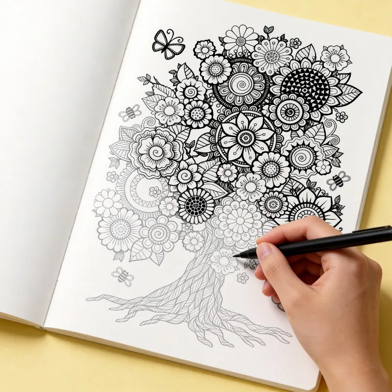 One Adult Decompression Fun Graffiti and Healing Drawing Book One Graffiti Line Drawing Coloring Book 22 Different Patterns
