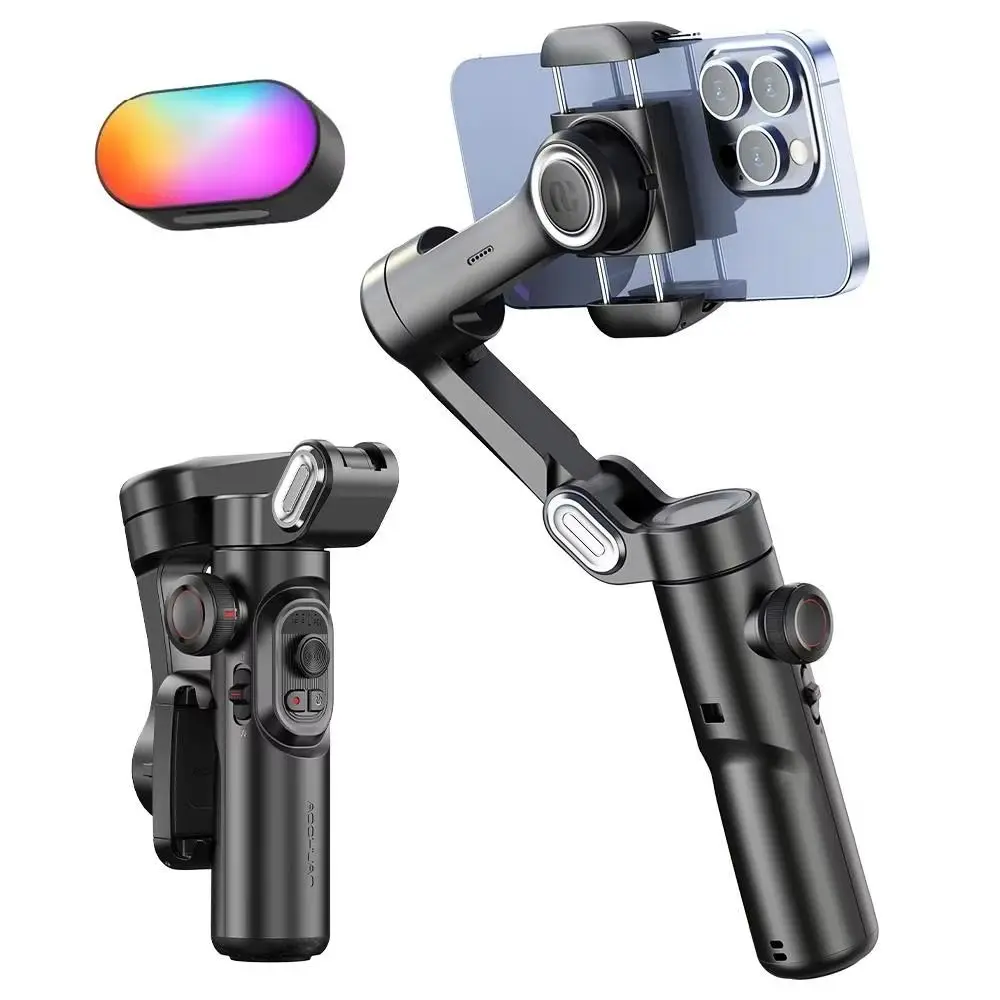 2025 Foldable Gimbal Stabilizer Portable Anti-shake 3-Axis Handheld Multifunctional Face Tracking Selfie Stick