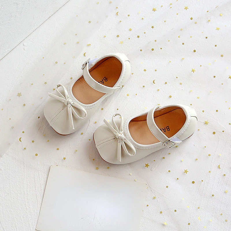 туфли Mary Janes Shoes Kid Leather Shoes 2023 Spring Cute Princess Shoes Soft Sole Baby Single Shoes Sweet Girl Shoes Kids Shoes