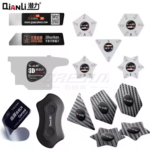 QIANLI MEGA-IDEA 3D/i-pry/Curved/Carbon Fiber/ Ultra Screen Separator Opening Pry Card Tools For Phone IPad Glue Removal Tools