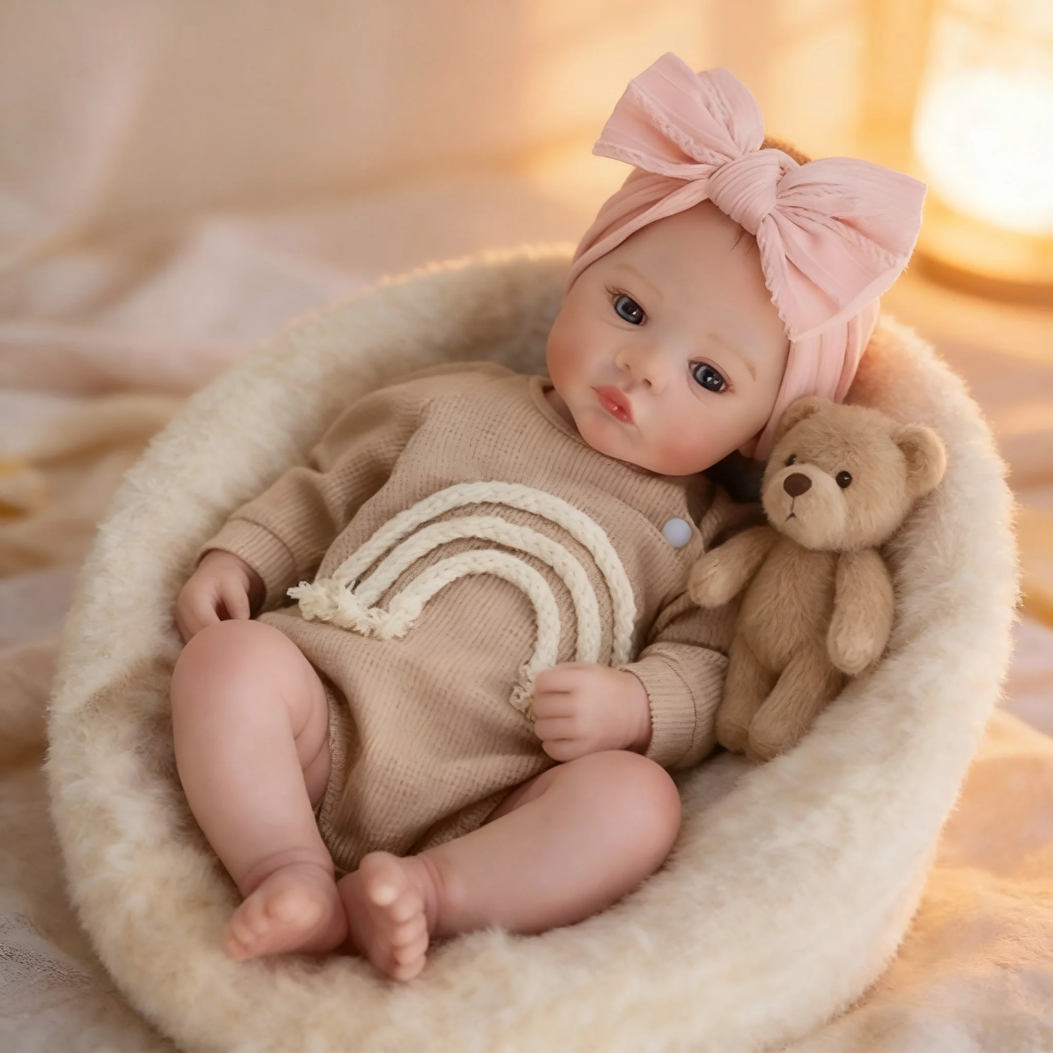 Bambole Reborn da 18 Pollici - Neonato Realistico, Corpo Morbido e Appesantito, Adorabile Bambola Snodabile Realistica - Regalo per Bambini dai 3 Anni in su e C