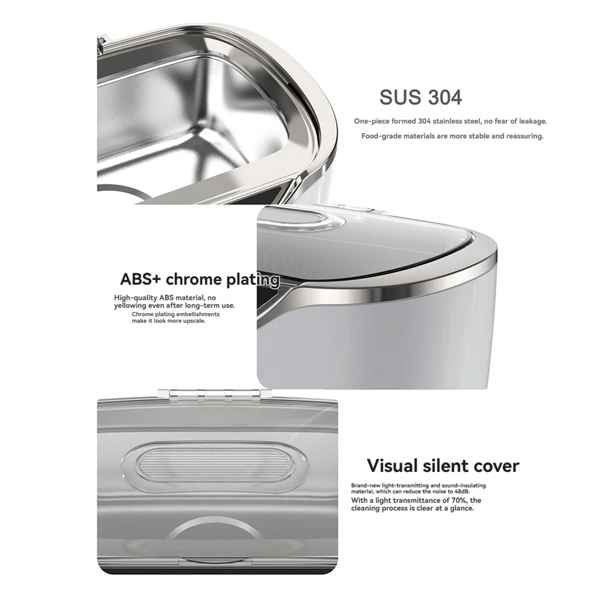 

Cleaning Machine for 3D Printed Keycaps Dental Retainer Aligner Jewelry Cleaner Ultrasound Cleaning Machine EU Plug