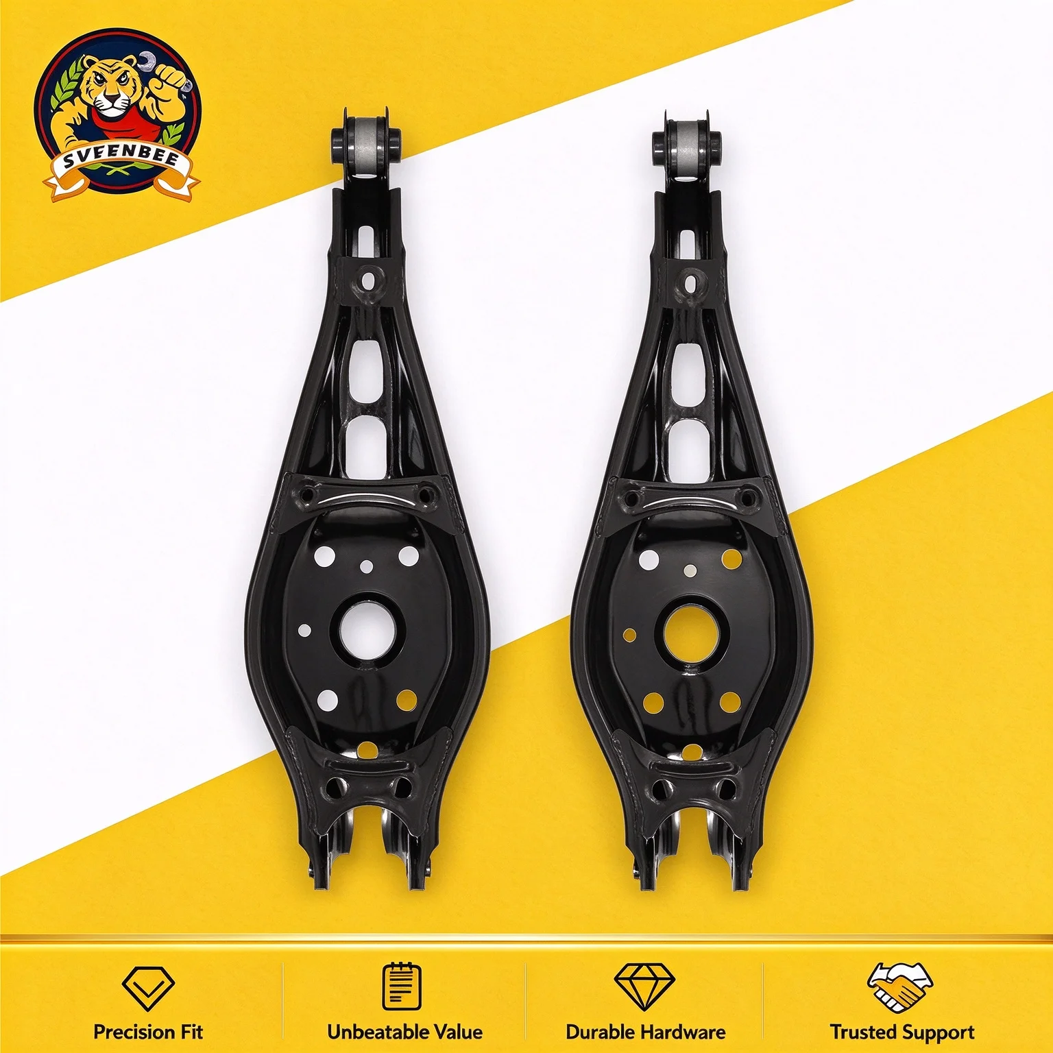 Svenubee 2Pcs Rear Lower Rearward Control Arm Left Right Suspension Kit for Honda Civic 2016-2020 Replace RK643589 RK643588