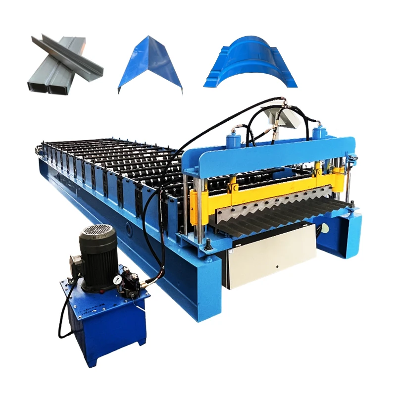 Color Steel Roofing Sheet Forming Machine Double Layer IBR Corrugated Trapezoidal Roll Former Customized