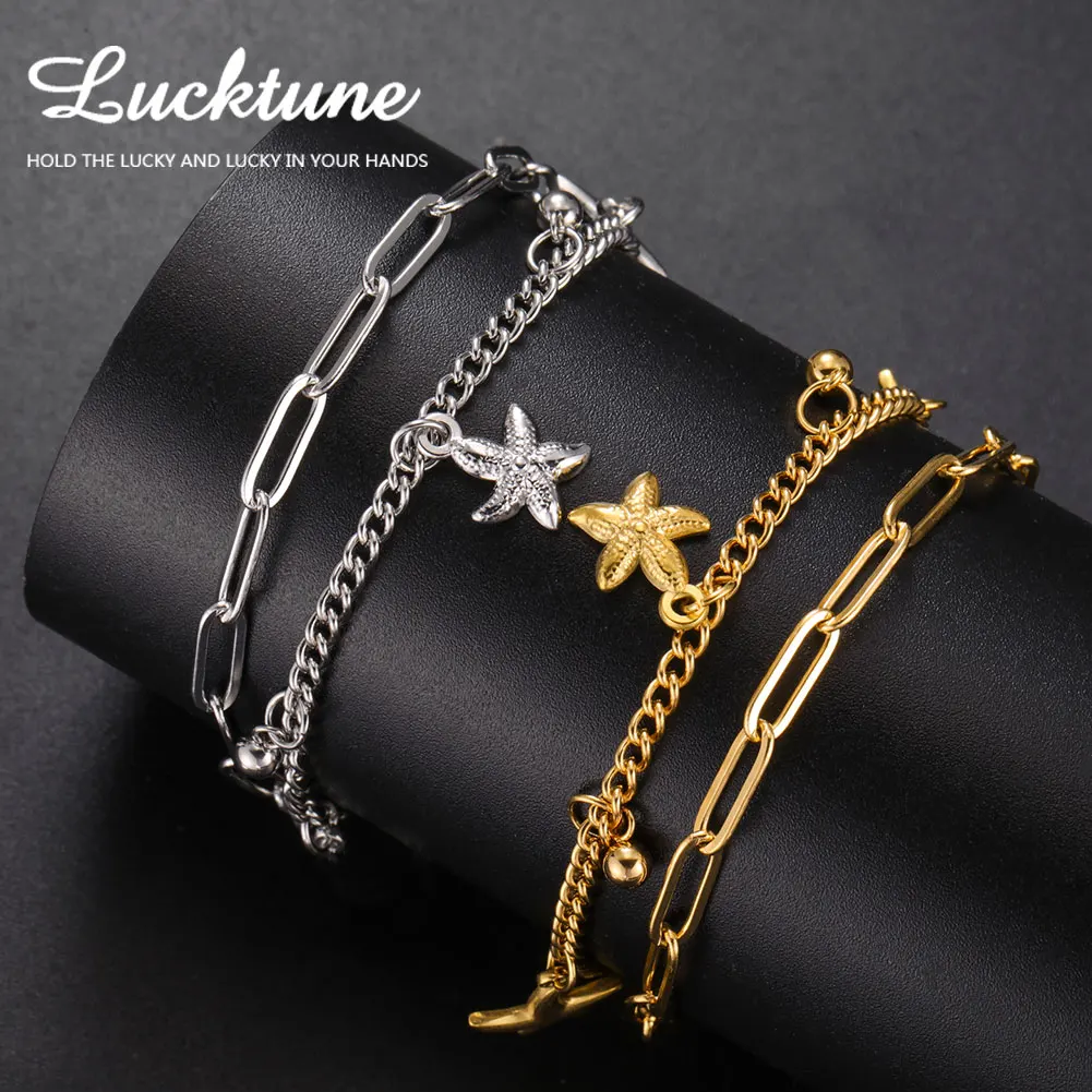 سوار بقشرة نجم البحر بوهيمي للنساء ، الفولاذ المقاوم للصدأ ، الصيف ، المحيط ، الشاطئ ، قلادة ، مجوهرات ، هدية حفلات