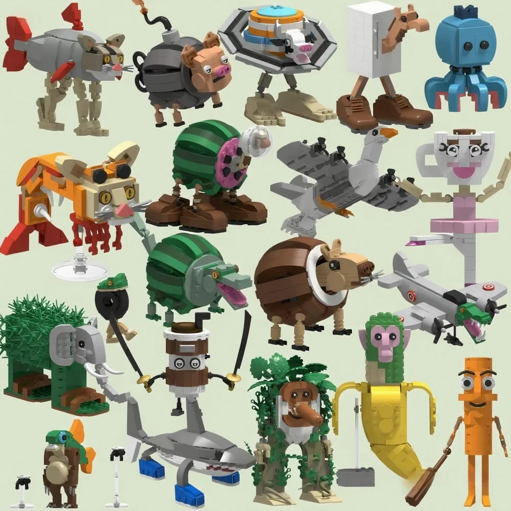 

2025 New Funny Character Building Blocks Set - Creative Assembly Toys with Mini Figures for Kids, Unique Birthday Gift for Boys