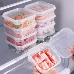 8/10Pcs Refrigerator Meat Frozen Storage Boxes Food Fresh-keeping Box Kitchen Superimposed Organizadore Storage Containers 350ml