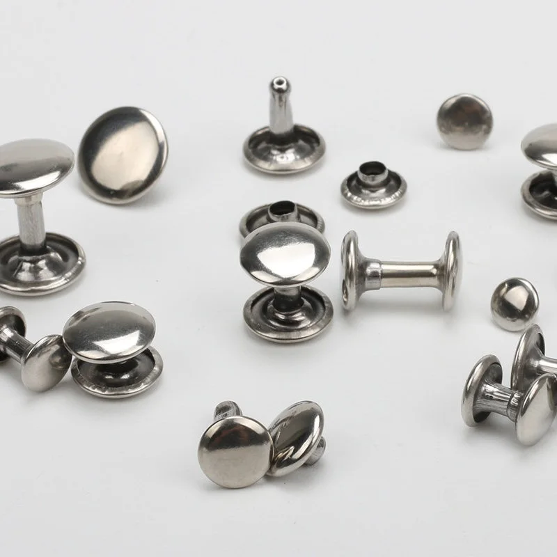 100sets Metal Dome Cap Rivets Mushroom Studs Round Rivet For Bag Clothing Garment Shoes Pet Collar Parts DIY Accessories