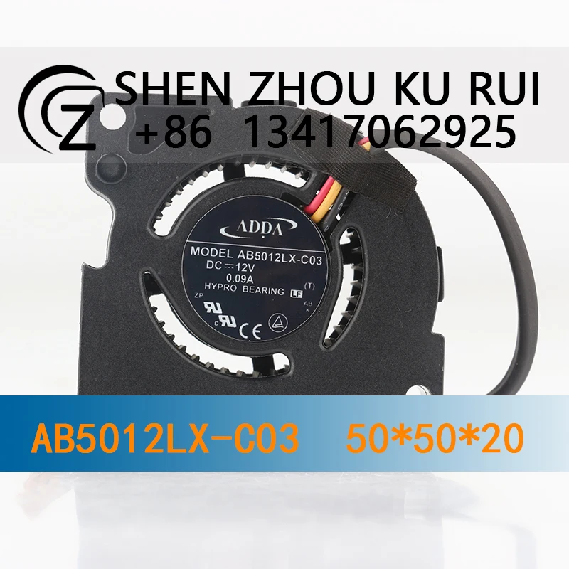 

ADDA DC 12V 0.09A AC EC 5020 5CM 3-wire bulb Turbine BenQ Projector Blower Silent AB5012LX-C03 cooling fan