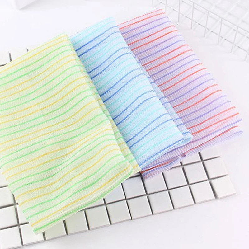 Rubbing Washcloth Bath Brush For Back Towels Exfoliating Scrub Shower Sponge For Body Bathroom Accessories Nylon Towel