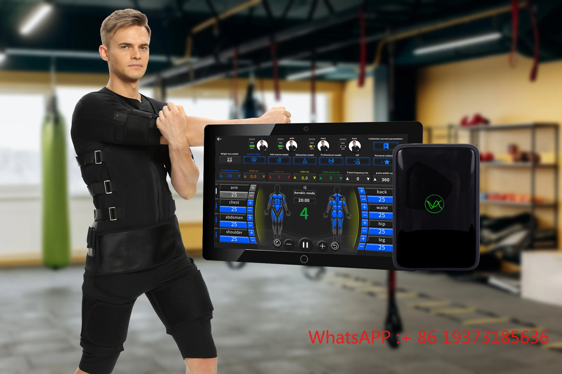 Electrode Muscle Training Vest Increase Exercise Improve Physical Fitness