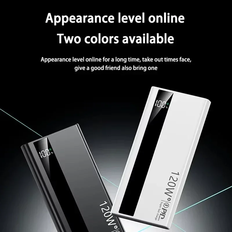 Xiaomi 500000mAh قوة البنك 120W شحن سريع للغاية بطارية خارجية عالية السعة شاحن بطارية محمول آيفون سامسونج #3
