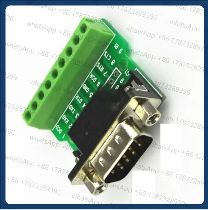 10pcs DB9 Male Female Connector Breakout to 9-Pin Terminal Board with Screw Bolts or Threads, D-SUB ADAPTER High Quality