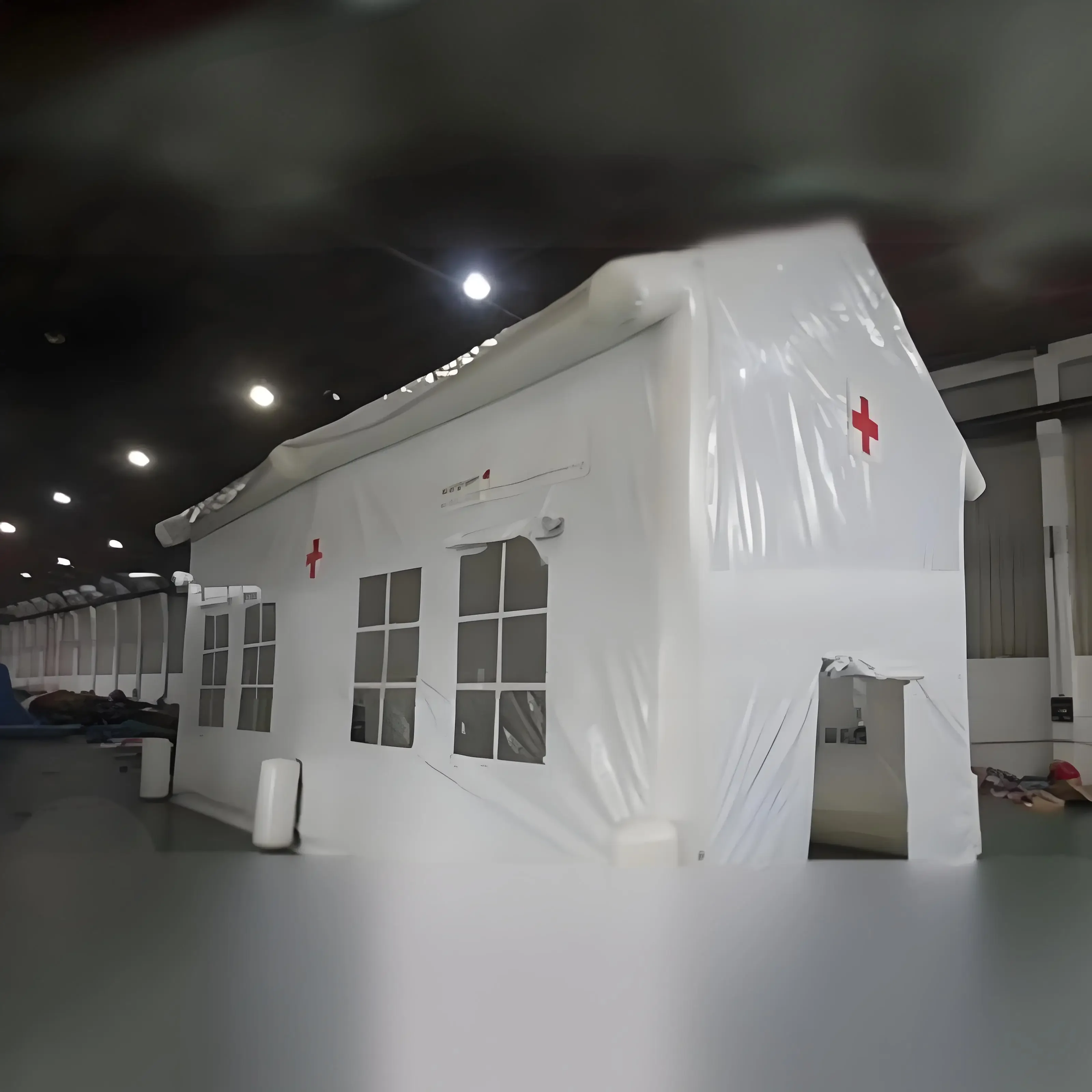 Large Outdoor Party Tent Inflatable Multi Room Tent With Power System Weatherproof Adventure Base Camps Medical Inflatable House