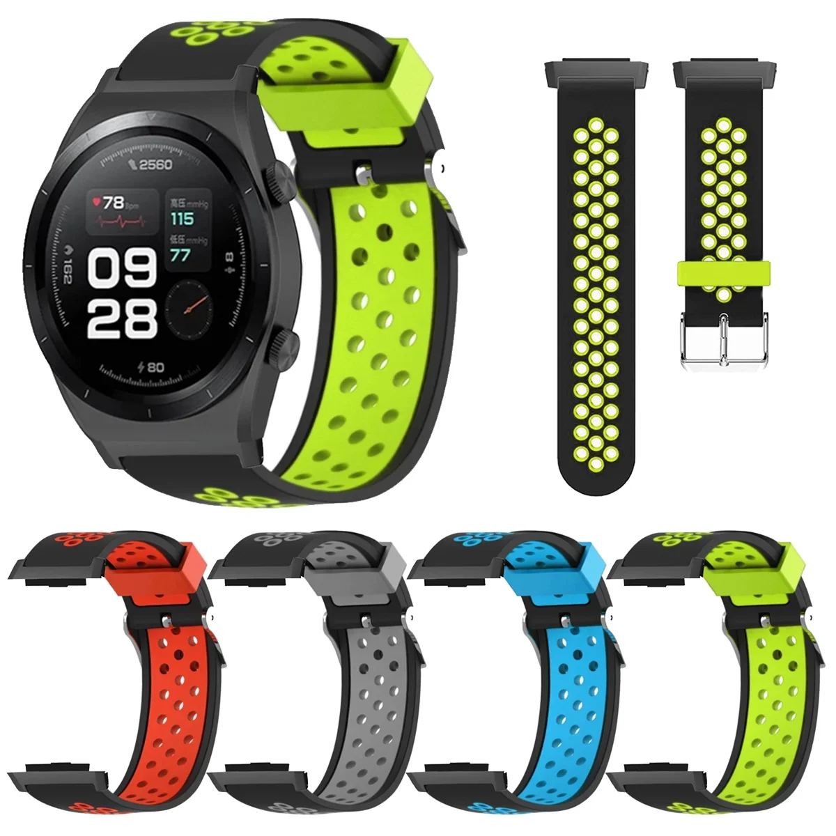 シリコーンソフトストラップ-xiaomi-時計-h1-スマートウォッチ通気性スポーツカラフルなリストバンド交換時計バンド