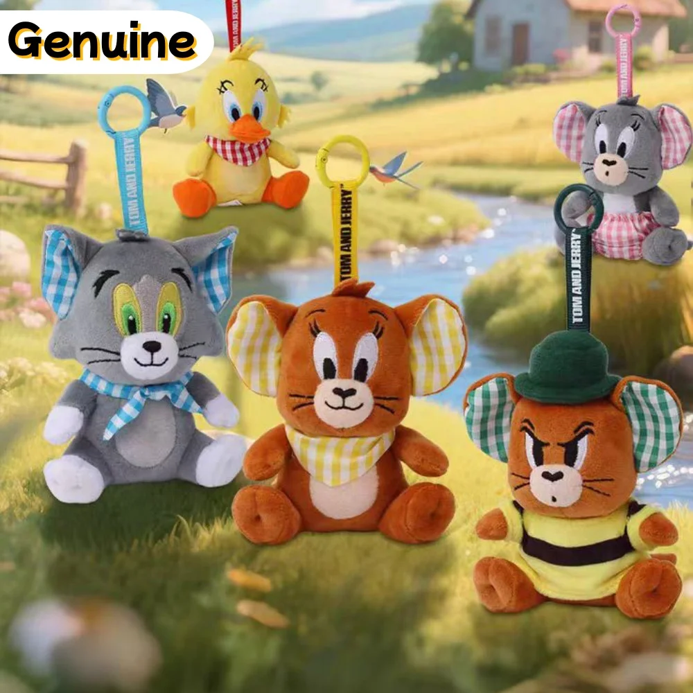 

Genuine Anime Tom And Jerry Plush Doll Keychain Kawaii Thomas Cat Cartoon Student Backpack Decoration Dolls Girls Birthday Gifts