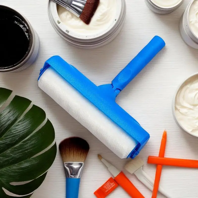 

1 шт. валик для покраски потолка, 10-дюймовый валик для ремонта потолка, регулируемый валик для покраски с защитой от брызг, не капельная валиковая щетка для потолка