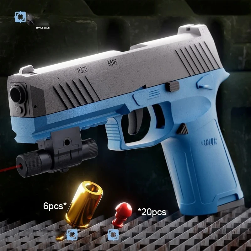 Carcasa de pistola M92, lanzamiento de disparo continuo, pistola de balas suaves, colgante vacío, regalo de cumpleaños