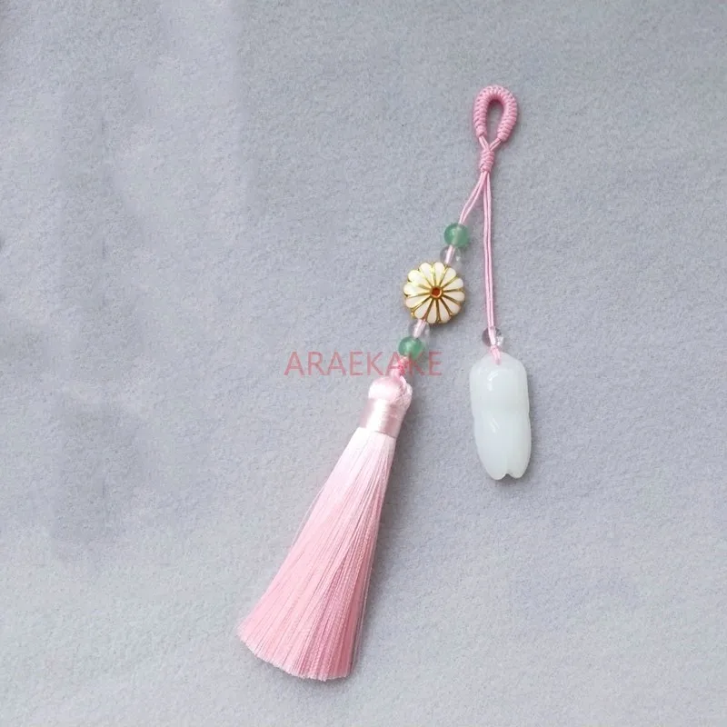 Cheongsam pendant with pressed collar and tassel, Chinese style retro lotus pendant, brooch, collar buckle accessory