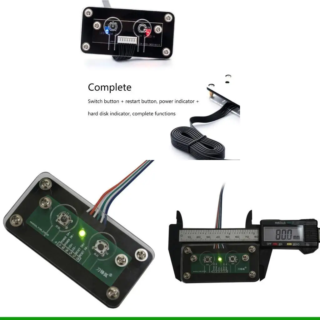 

U55C Desktop Computer Switch ПК для кнопки питания для корпуса для домашних пользователей компьютерные комнаты DIY Water-Cooled