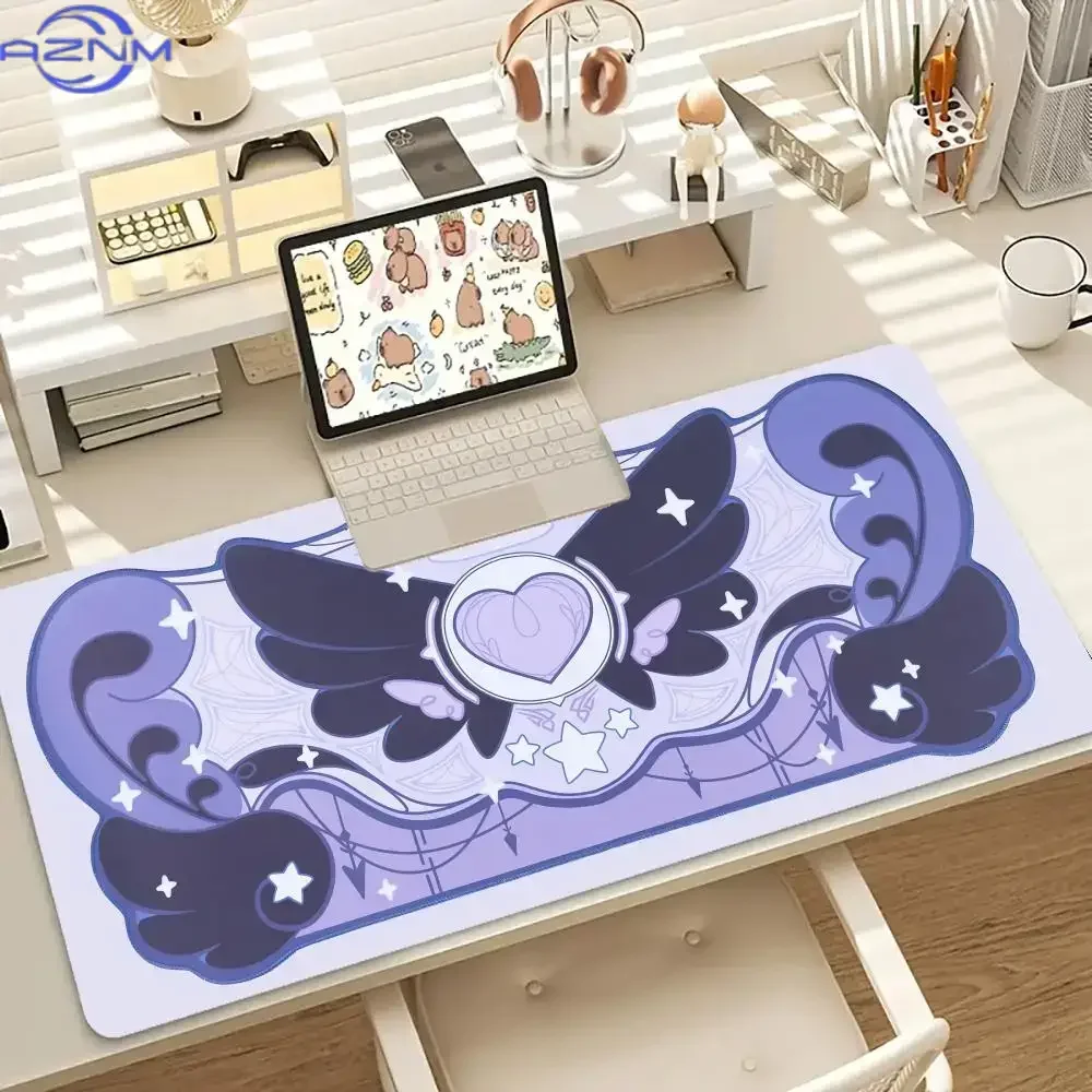 Anime Cardcaptor Sakura Pink Magic Pattern Large Mousepad Rubber Non-Slip Extended Gaming Desk Mat Keyboard Pad for PC Gaming Of