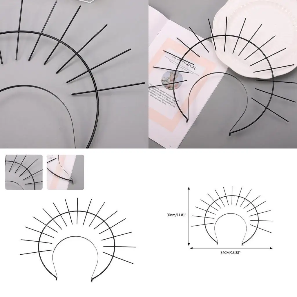 

R1WE Headband Princess Headpieces Pageant Prom Party Props Hair Hoop