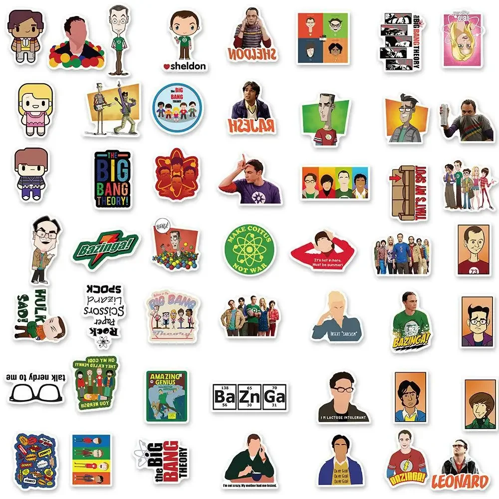 100 SZTUK Naklejek z serialu Teoria Wielkiego Wybuchu na Bagaż Laptop Deskorolka Gitara Kubek Wodoodporne Naklejki dla Dzieci Zabawki