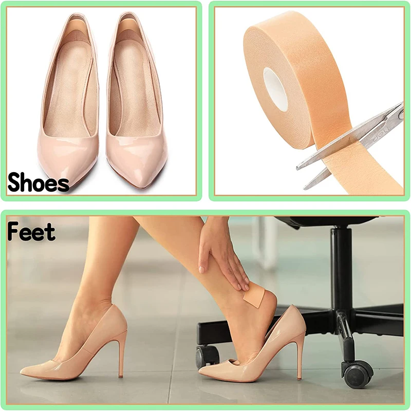 10M Women Silicone Gel Heel Cushion Protector Foot Feet Care Shoe Insert Pad Insole Sticker Useful Heel Protector Cushion Tapes