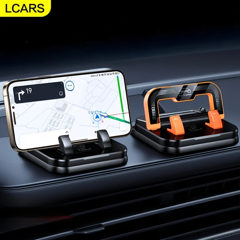 Lcars Auto-Armaturenbrett-Handyhalterung 1 Stück Neues Modell Mittelkonsole 360-Grad-Drehhalterung Multifunktionale Doppelseitige Klebende Auto-Navigations-Handyhalterung