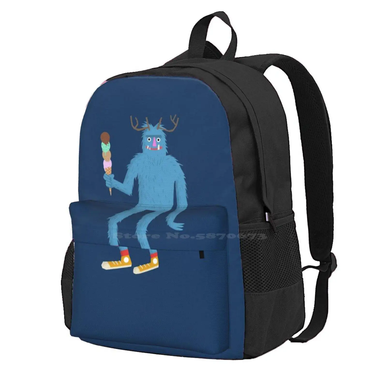 

Stanley Hot Sale Schoolbag Backpack Fashion Bags Sasquatch Bigfoot Monster Furry Hairy Antlers Sneakers Chucks Icecream Kids