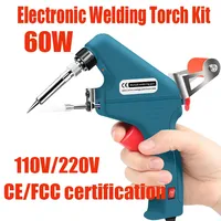 60W Electronic Welding Torch Kit Internal Heat Helping Hand Soldering Iron Set Automatic Tin Feeding Machine Power Repair Tools
