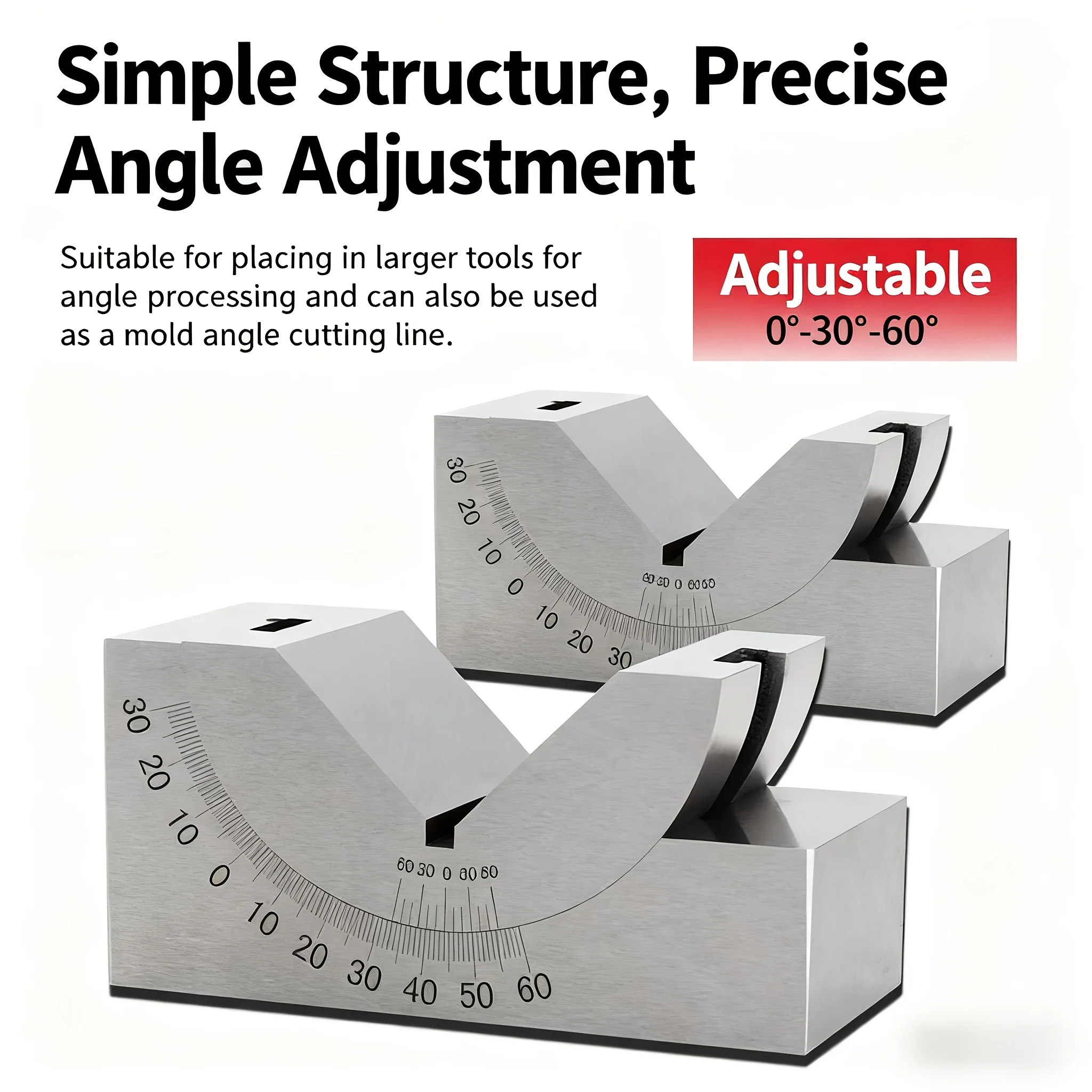 

Precision Adjustable Angle Gauge V Block AP25 AP30 AP46 Micro Gauges Milling Machine Precision Measuring Tools 0 To 90 Degree