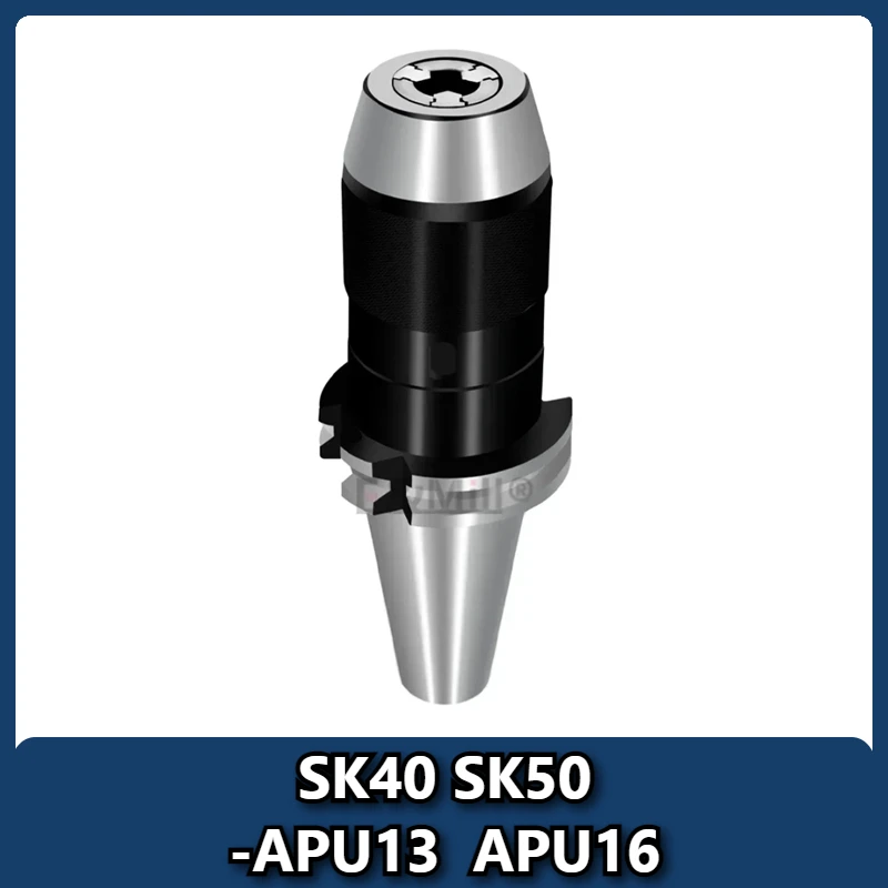 SK30 SK40 SK50 APU08 APU13 APU16 Integrated Drilling Chuck Tool Holder DIN69871 JT40 JT50 CNC Self Tightening Auto Knife Handle