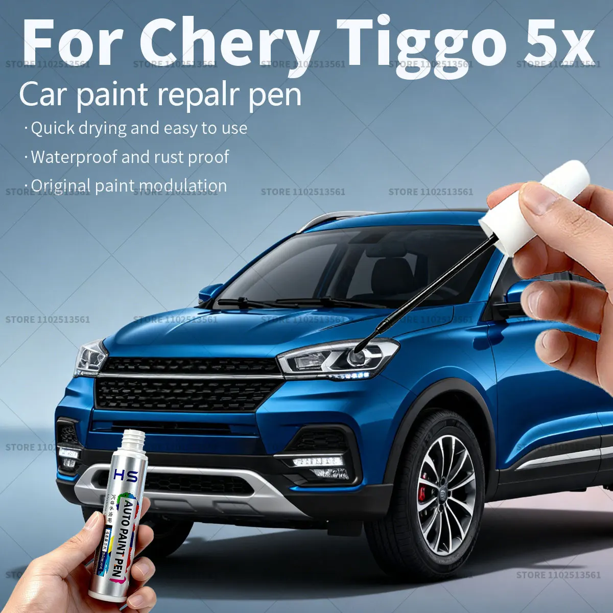 

Car Paint Repair Pen Touch Up Scratch Remover DIY Auto Accessories For Chery Tiggo 5x White 100 Blue 171 030 Black CE Gray 162