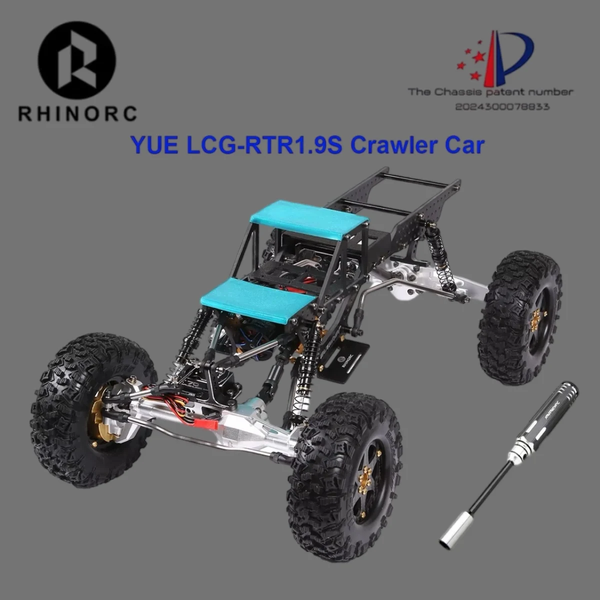 

RhinoRC YUE LCG 1/10 Competition Crawler RTR – Carbon Fiber Chassis, 70KG Servo, 4-Link Titanium Suspension (Ready-to-Run)