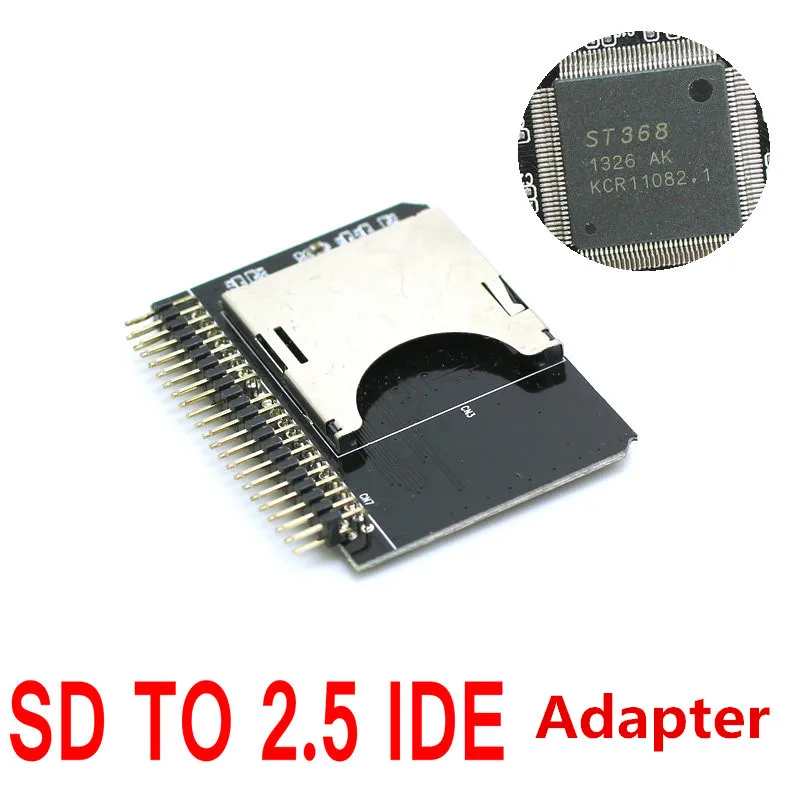 Caderno 2.5 polegada sd para ide adaptador de pino 44 sd para ide 44pin adaptador de disco rígido para hp para dell para ibm