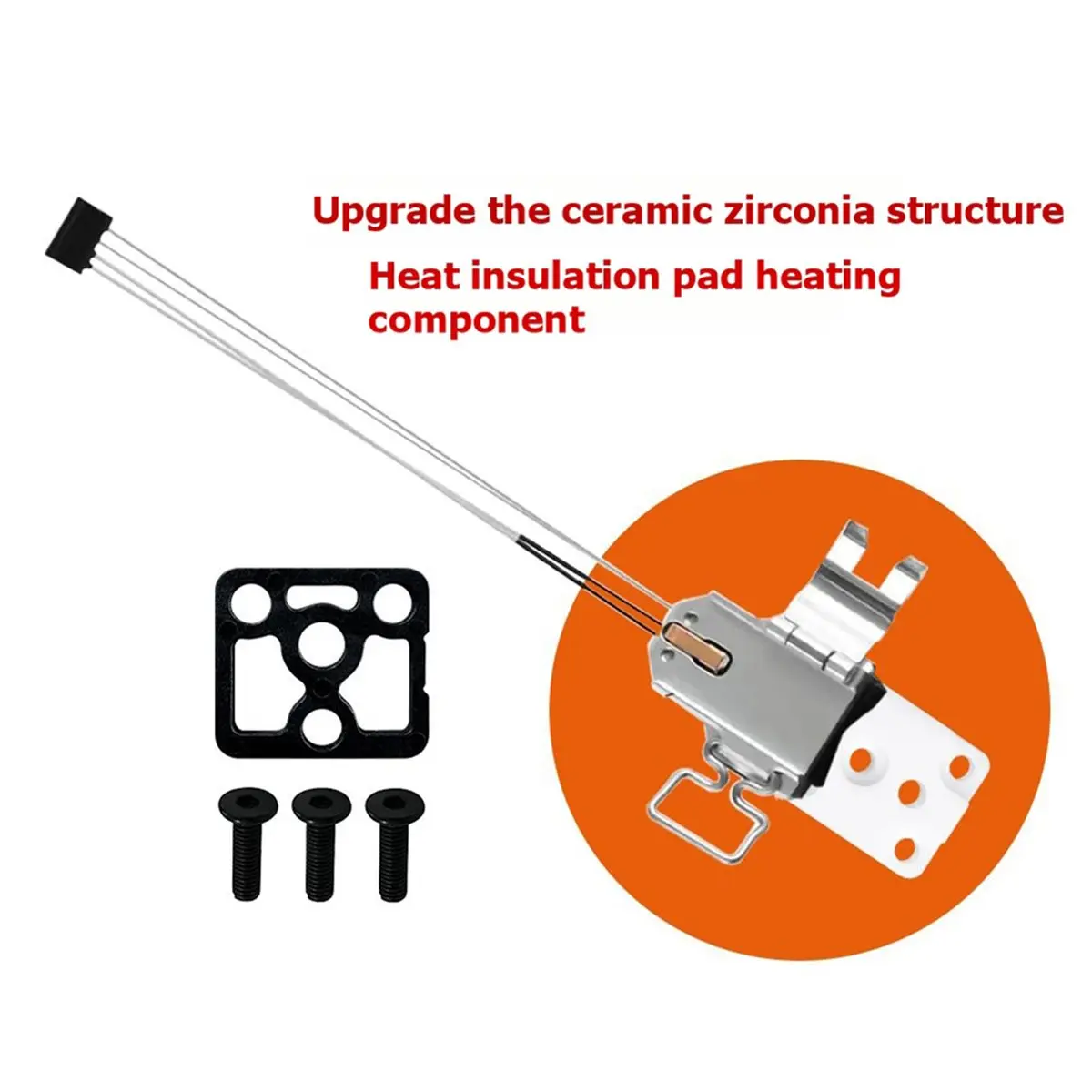 For A1/A1mini Heating Assembly Kit Ceramic Zirconia Insulation Pad Heating Hotend Kit 3D Printer Accessories