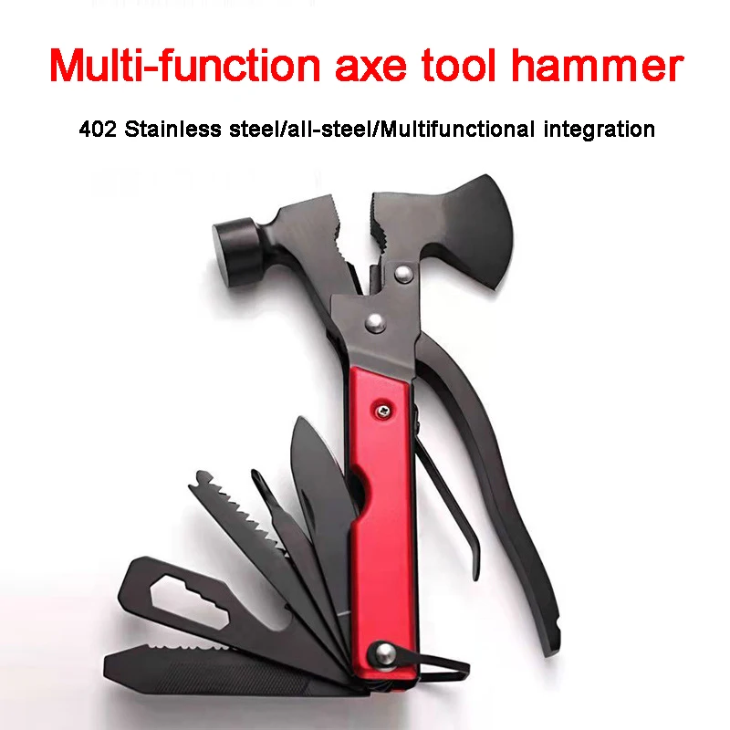 Multi-function Axe Tool Hammer/Sixteen in One Folding Multi-function Axe Hammer Emergency Tool Outdoor Camping Multi-tool