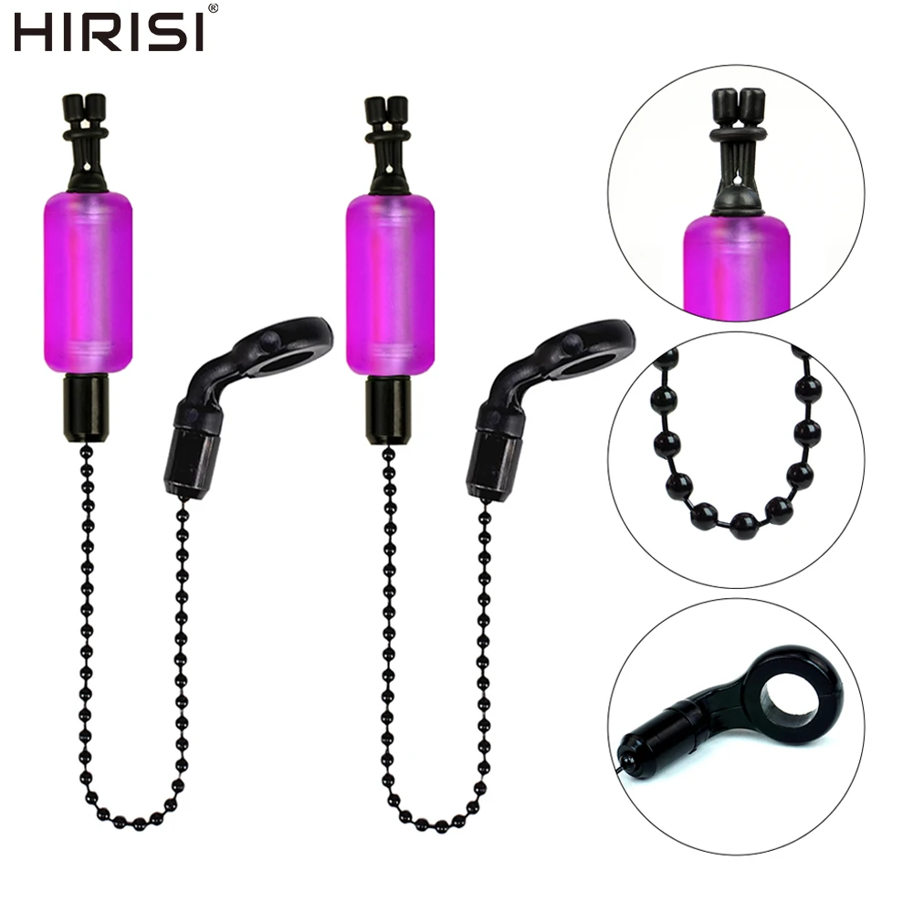 Hirisi 2Pcs Fishing Swinger Bite Indicators 6 Colors Sensitive Bite Detection Carp Feeder Bank Fishing Accessories Gear B2041