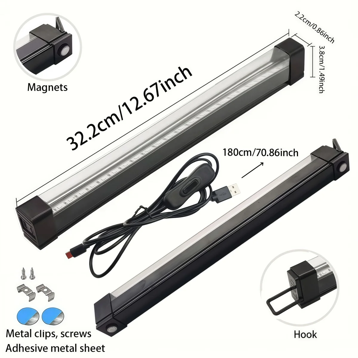 395-405nm Black Light LED UV Lamp Gel T8 Tube 5V USB Plug Ultraviolet LightLED Stage Blacklight UV LED Nail Lamp Parts Grow