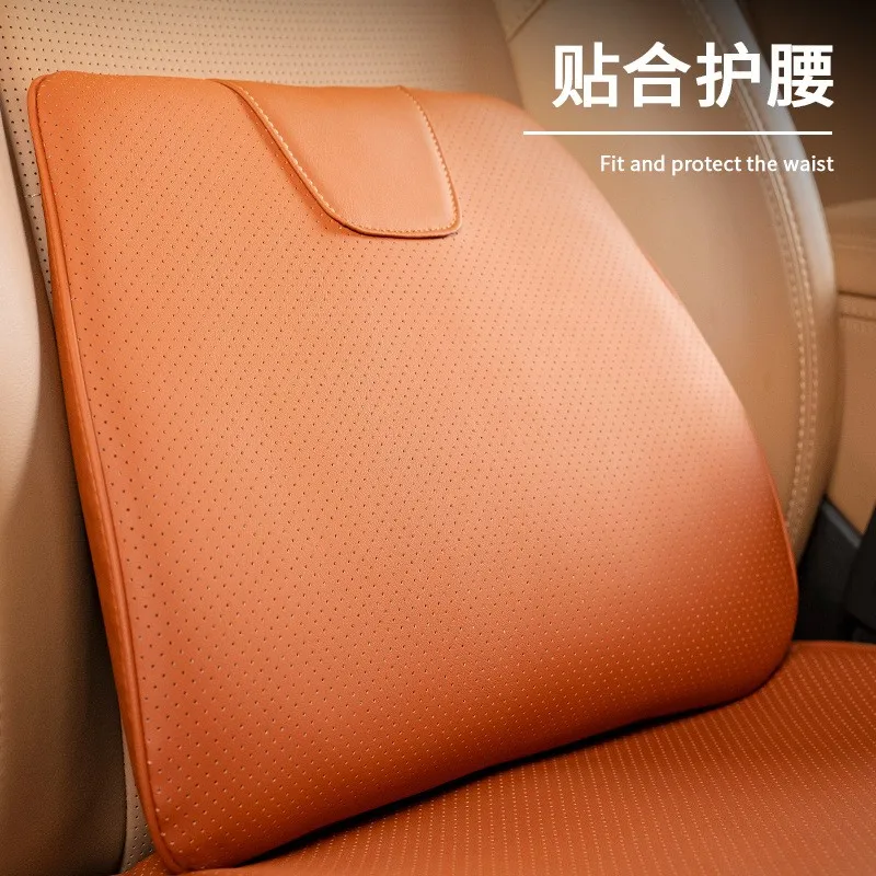 Car Seat Cushion Soft Leather Seat cover Waist Pillows Seat Support Pillow For Subaru Imprezza Outback Legacy Forester STi WRX