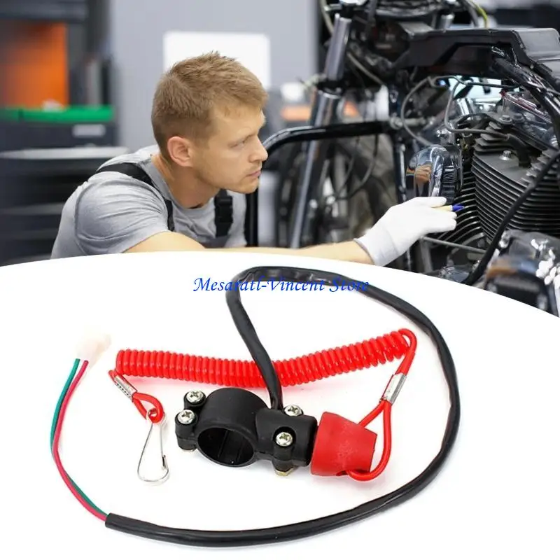 A70F Compact Easy To Use Motorcycle Engine Stop Switch Motorcycle Safety Switch ABS