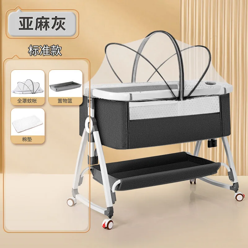 سرير أطفال محمول قابل للطي متعدد الوظائف من سبائك الألومنيوم BB سرير أطفال مقسم بالجملة #1
